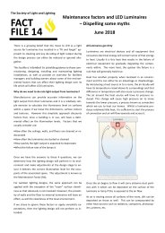 Maintenance factors and LED luminaires - dispelling some myths