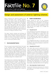 Design and assessment of exterior lighting schemes