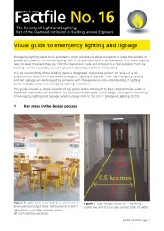 Visual guide to emergency lighting and signage