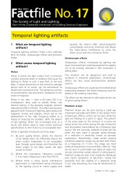 Temporal lighting artifacts
