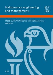 Maintenance engineering and management. CIBSE Guide M1: guidance for building services designers