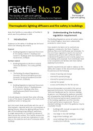 Thermoplastic lighting diffusers and fire safety in buildings