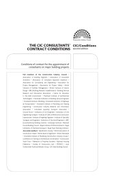 CIC Consultants' Contract Conditions: Second Edition. Conditions of contract for the appointment of consultants on major building projects