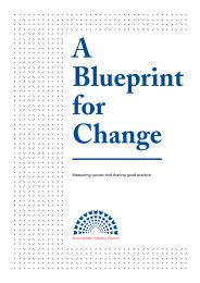 Blueprint for change: measuring success and sharing good practice