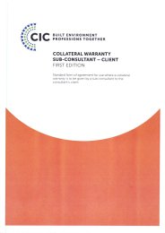 Collateral warranty - sub-consultant - client. 1st edition