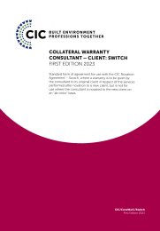 Collateral warranty consultant – client: switch