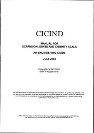 Manual for expansion joints and chimney seals