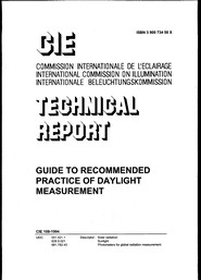 Guide to recommended practice of daylight measurement