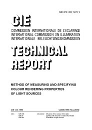Method of measuring and specifying colour rendering properties of light sources