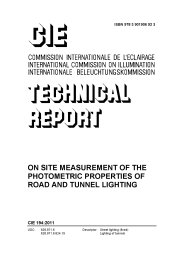 On site measurement of the photometric properties of road and tunnel lighting