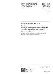Lighting of work places. Lighting requirements for safety and security of outdoor work places