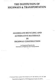 Aggregate recycling and alternative materials in highway construction