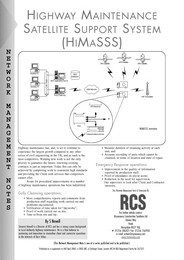 Highway maintenance satellite support system (HiMaSSS)