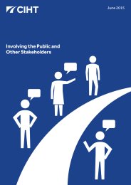 Involving the public and other stakeholders