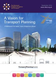 Vision for transport planning - a framework for better, more prosperous places