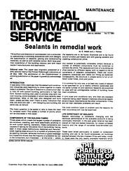 Sealants in remedial work