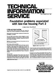 Foundation problems associated with low-rise housing. Part 2