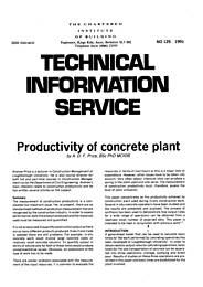 Productivity of concrete plant