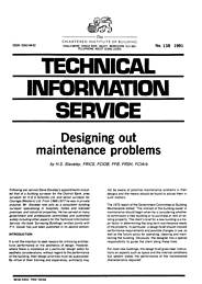 Designing out maintenance problems