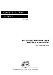 Weatherproofing problems in modern glazing systems