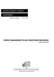 Energy management in air conditioned buildings