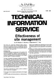 Effectiveness of site management