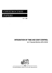 Integration of time and cost control