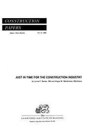 Just-in-time concept for the construction industry