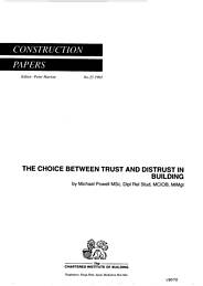 Choice between trust and distrust in building