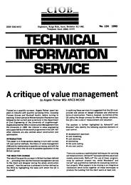 Critique of value management