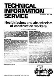 Health factors and absenteeism of construction workers