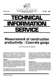 Measurement of construction productivity: concrete gangs