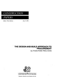 Design-and-build approach to procurement