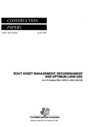 Built asset management: refurbishment and optimum land use