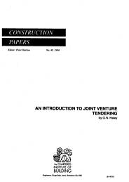 Introduction to joint venture tendering