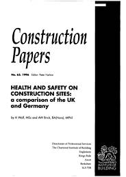 Health and safety on construction sites: a comparison of the UK and Germany