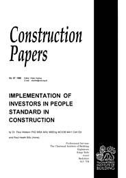 Implementation of investors in people standard in construction