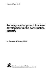 Integrated approach to career development in the construction industry