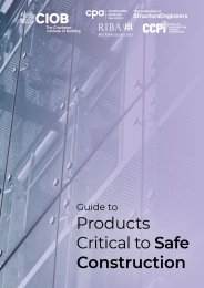 Guide to products critical to safe construction