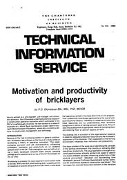 Motivation and productivity of bricklayers