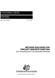 Methods and rates for precast concrete erection