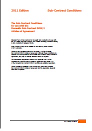 DOM2 2011 edition: Sub-contract conditions
