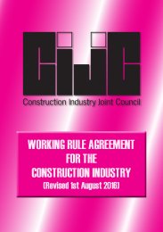 Construction Industry Joint Council. Working rule agreement for the ...