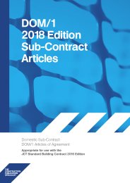 DOM/1 2018 edition: Sub-contract articles