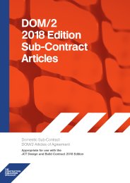 DOM/2 2018 edition sub-contract articles