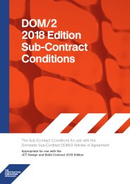 DOM/2 2018 edition sub-contract conditions