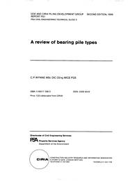 Review of bearing pile types. 2nd edition