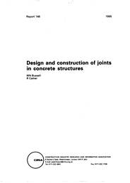 Design and construction of joints in concrete structures