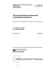 Use and influence of bentonite in bored pile construction