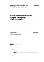 Survey of problems associated with the installation of displacement piles
